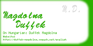 magdolna duffek business card